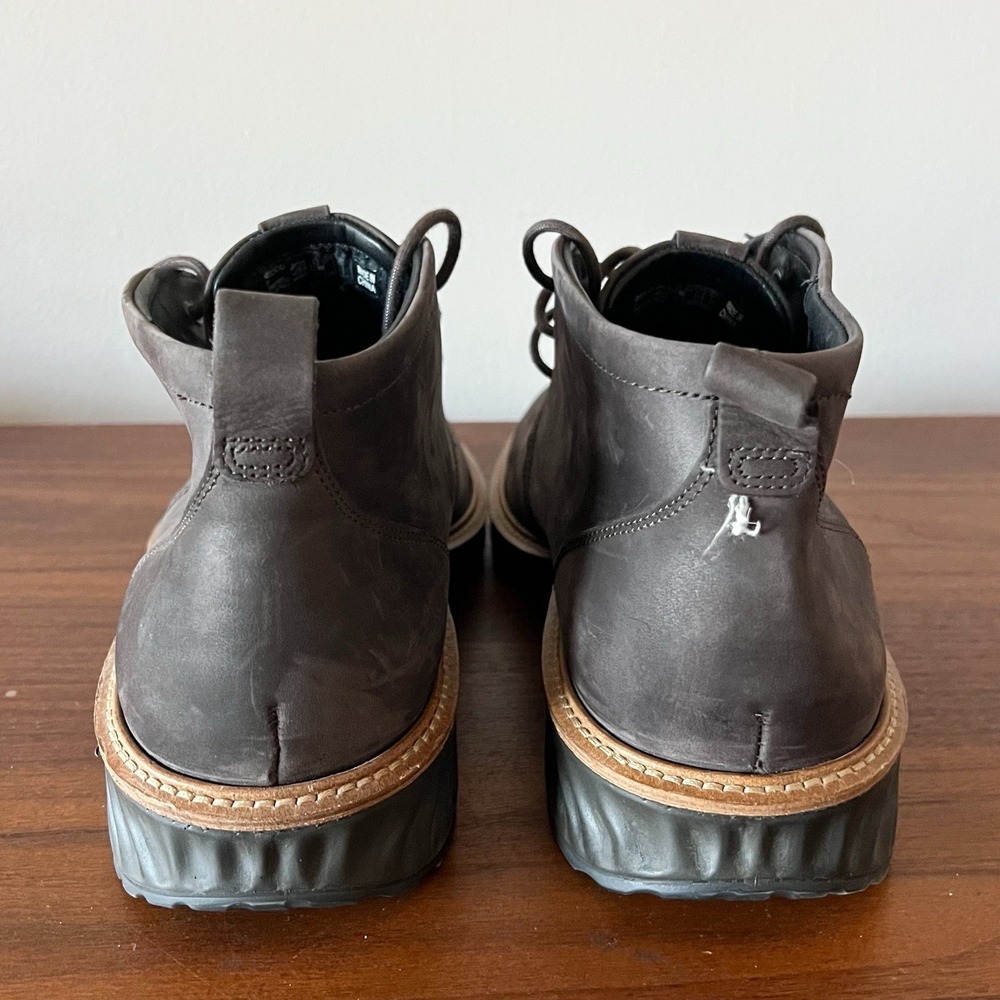 ECCO Leather Chukka Boots Brown Lace Up Casual Comfort Men's EU 44 - Picture 3 of 9